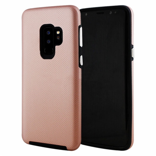 Étuis Coque rigide hybride ajustée et résistante aux chocs et aux rayures pour Samsung Galaxy S9 Plus, or rose