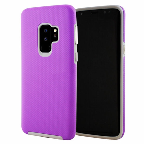 Siège d’auto hybride rigide ajusté intelligent pour protection contre les rayures et les chocs pour Galaxy S9 plus de Samsung, violet