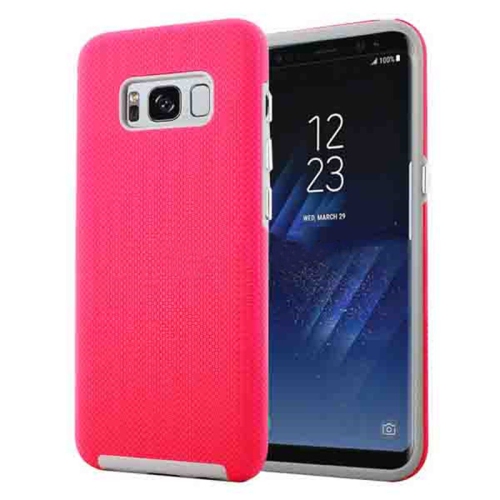 Étuis Coque rigide hybride ajustée et résistante aux chocs et aux rayures pour Samsung Galaxy S8, rose vif