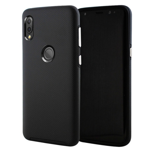 【CSmart】 Slim Fitted Hybrid Hard PC Shell Shockproof Scratch Resistant Case Cover for Huawei P20 Lite, Black