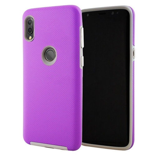 【CSmart】 Slim Fitted Hybrid Hard PC Shell Shockproof Scratch Resistant Case Cover for Samsung Galaxy A20, Purple