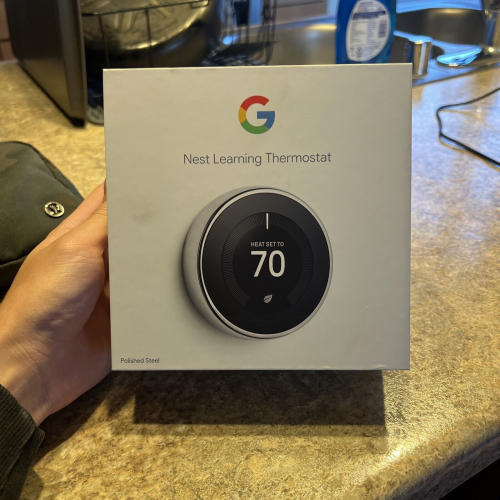 Thermostat intelligent Wi-Fi 3e génération Nest Learning de Google - acier poli - une toute nouvelle génération