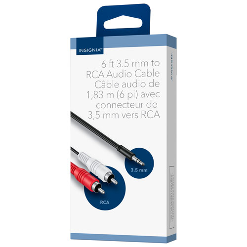 Câble audio 3,5 mm à RCA de 1,8 m d'Insignia