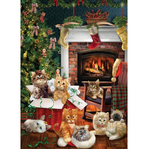 Cobble Hill - Christmas Kittens, 1000-Piece