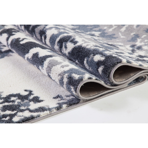 Ladole Rugs Oshawa Beautiful European Area Rug Carpet in White Grey, 5x7