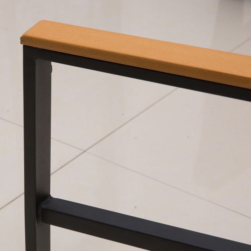 Outsunny 4 Pieces Wicker Patio Furniture Set with Cushions, Outdoor Rattan PE Rattan Conversation Set, Chairs and Loveseat with PS Board Armrests