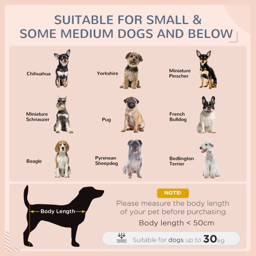 PawHut Rattan Dog House Outdoor with Canopy, Wicker Dog Bed with Water-Resistant Cushion, for Small and Medium Breeds Cream White