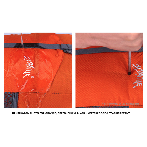 Stimula Lifestyle Collapsible Compact Lightweight Travel Foldable Backpack Carry on Sports Bag Water Resistant 20L - Orange