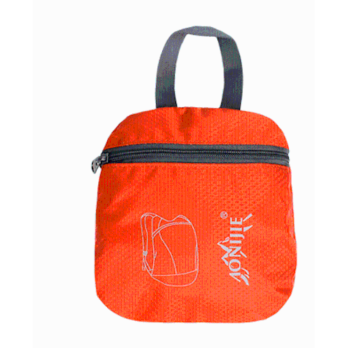 Stimula Lifestyle Collapsible Compact Lightweight Travel Foldable Backpack Carry on Sports Bag Water Resistant 20L - Orange