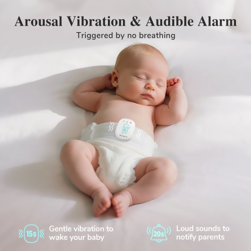 Sense-U Smart Baby Monitor avec notifications en temps réel d'absence de mouvements abdominaux, renversement, températures de sensation haute/basse,