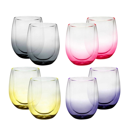 Tasse à double paroi en verre espresso Barista, 4 pièces, 80 ML