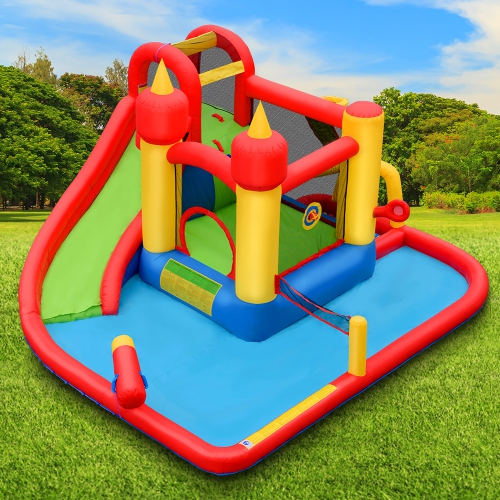 Costway Inflatable Water Slide Jumping Bounce House Bouncy Splash Park