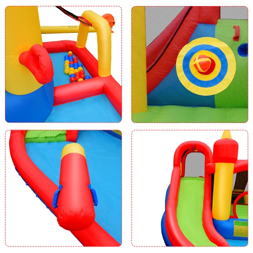 Costway Inflatable Water Slide Jumping Bounce House Bouncy Splash Park