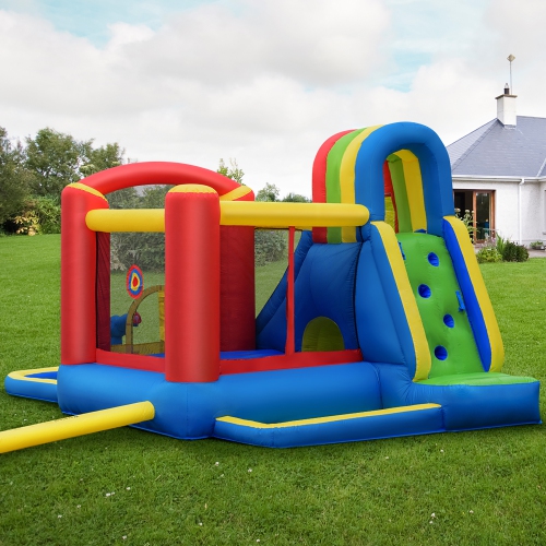 Costway Inflatable Kid Bounce House Slide Climbing Splash Pool Jumping Castle