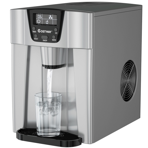Costway 2 In 1 Ice Maker Water Dispenser Countertop 36lbs 24h Lcd Display Portable New Best Buy Canada