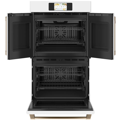 Café 30" 10 Cu. Ft. True Convection Electric Double Wall Oven (CTD90FP4NW2) - Matte White