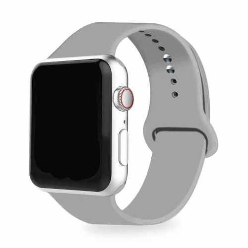 CSMART  Soft Silicone Replacement Band Strap for Apple Watch Iwatch Series 1 to 10 Se Ultra, 38MM 40MM 41MM 42Mm(Series 10) In Grey