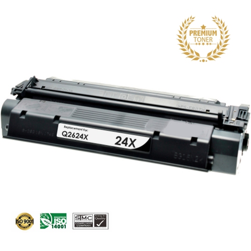 ULTRA TONER  Superior HP 24X (Q2624X) Toner Cartridge Premium Quality！ In Black