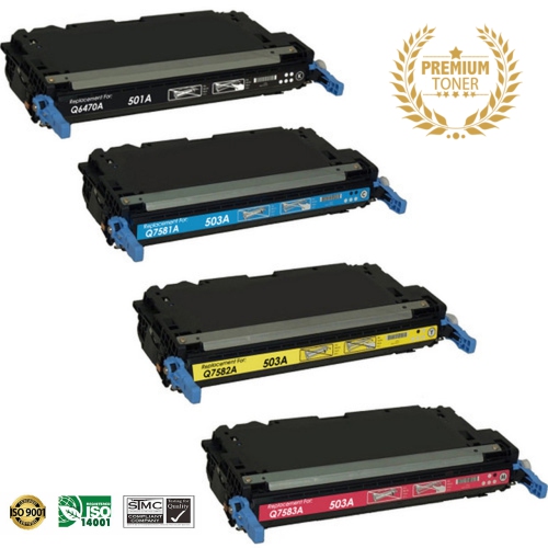 Ultra Toner™ 4 COLORS COMBO - HP 501A/503A BK/M/Y/C Toner Cartridge Premium Quality！