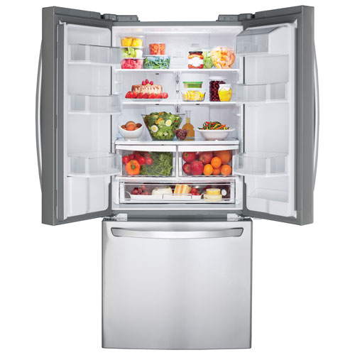 LG 30" 21.8 Cu. Ft. French Door Refrigerator with Water Dispenser (LRFWS2200S) - Stainless Steel