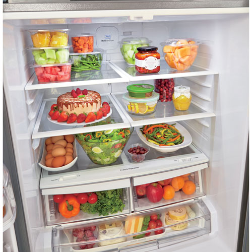 LG 30" 21.8 Cu. Ft. French Door Refrigerator with Water Dispenser (LRFWS2200S) - Stainless Steel