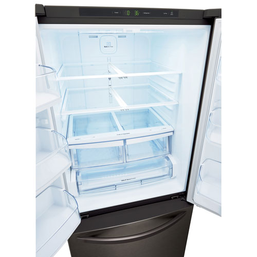 LG 30" 21.8 Cu. Ft. French Door Refrigerator - Black Stainless Steel