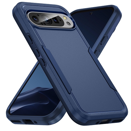 TopSave – Étui mince, léger, robuste et protecteur Armor pour Pixel 9 Pro XL 2 po de Google, bleu marine, nouveau style Matt Polish PC+TPU 6,8-en-1