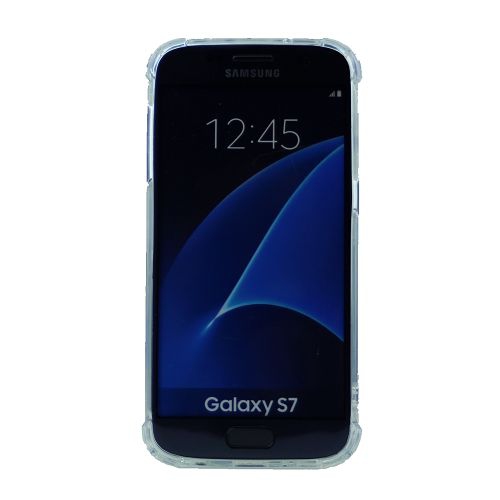 Clear Bumper Corners TPU+ Transparent Hard Cover for Samsung S7, Clear