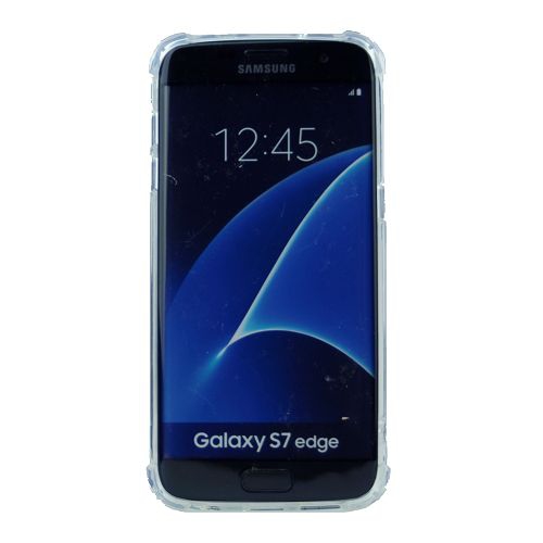 Final Sale! Clear Bumper Corners TPU+ Transparent Hard Cover for Samsung S7 Edge, Clear