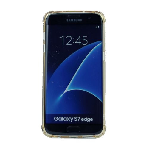 Couverture rigide transparente transparente TPU pour Samsung S7 Edge, or