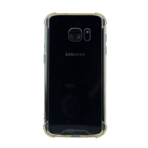 Couverture rigide transparente transparente TPU pour Samsung S7, or