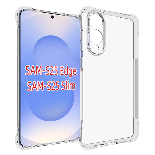 TopSave Extra Corner Bumper Soft Gel Rubber Jelly TPU Case For Samsung Galaxy S25 Edge/S25 Slim, Clear