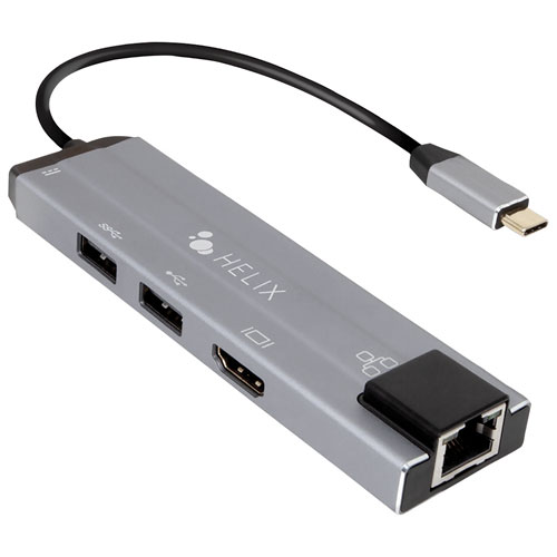 Helix 6-in-1 USB-C to HDMI/USB-C/USB-A/LAN Hub
