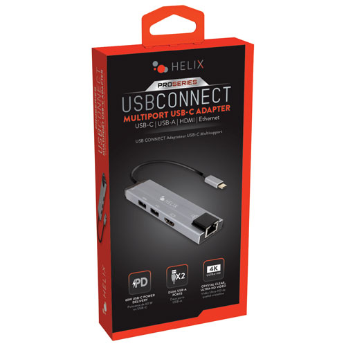 Helix 6-in-1 USB-C to HDMI/USB-C/USB-A/LAN Hub (ETHHUB7)