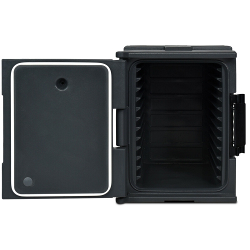 Gymax End Loading Insulated Food Pan Carrier Hot and Cold 6 Pan Capacity w/ Handles