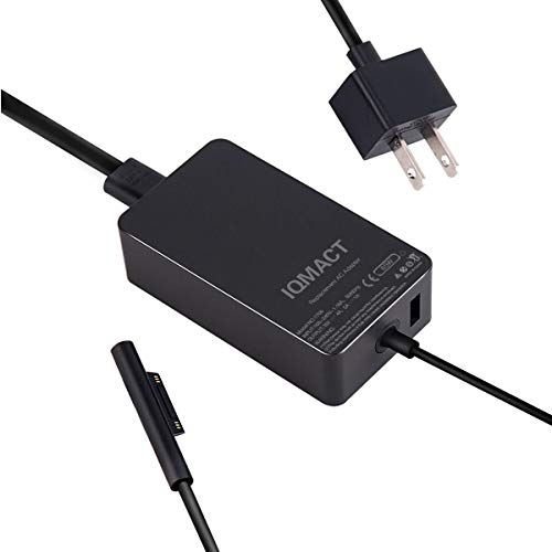 IQMACT  15V 4A 65W Power Supply Charger Compatible With Microsoft Surface Pro 3 Pro 4 Pro 5, Surface Book, Surface