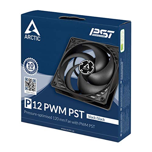 Arctic ACFAN00120A Pressure-Optimized 120 mm Fan with PWM and PST, Black