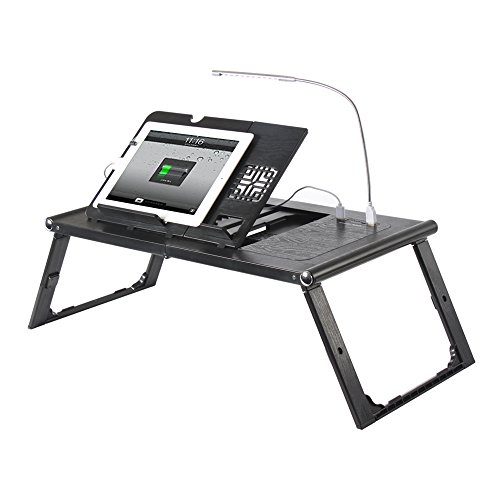 Etable Adjustable Lap Desk Laptop Bed Tray With Built In 10000mah