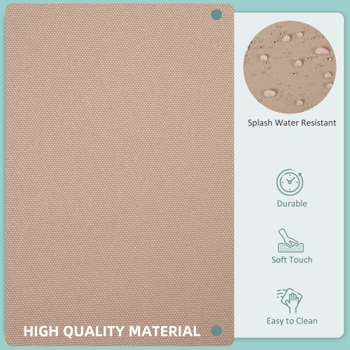 Outsunny 14Pcs Outdoor Cushion Covers, Patio Cushion Covers Replacement for Rattan Sofa Set - No Cushion Included, Light Yellow