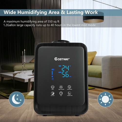 Costway 4.5L Ultrasonic Cool Warm Mist Air Diffuser Humidifier w/ Remote Control