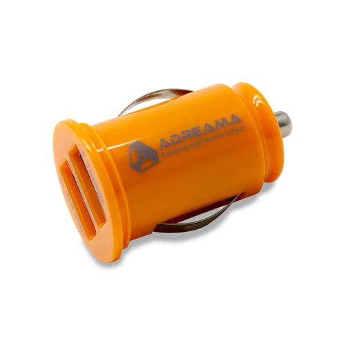 ADREAMA  2 Port Car Charger - In Orange