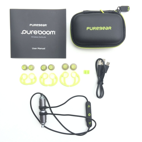 PURE.GEAR GO Kit 4in1 for iPhone 8, 7, 6S, 6 - Slim Clear Case, 5K Power Bank, Wireless Headphones with Case