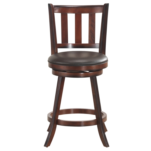 Costway Set of 4 25'' Swivel Bar stool Leather Padded Dining Kitchen Pub Bistro Chair