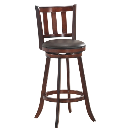 Costway Set of 4 31'' Swivel Bar stool Leather Padded Dining Kitchen Pub Bistro Chair