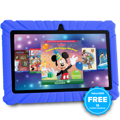 Contixo – Tablette pour enfants de 7&nbsp;po, de 3 à 7 ans, livres numériques Disney de plus de 50 ans, étui à l'épreuve des enfants, tablette Androi