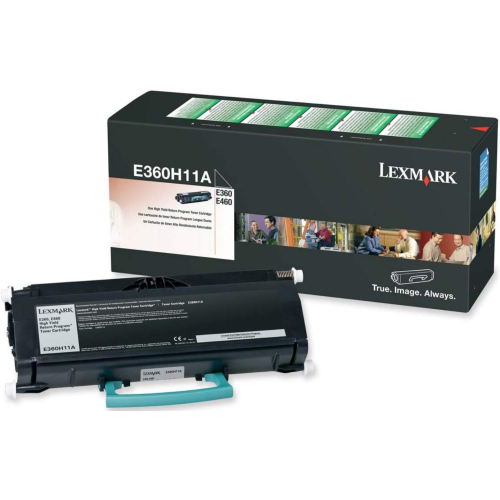 Lexmark E360, E360H11A Noire Haut rendement, Cartouche d’origine Pour. Lexmark E360, E460dn, E462wdtn