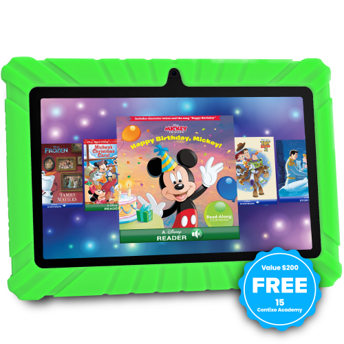 Contixo – Tablette pour enfants de 7&nbsp;po, de 3 à 7 ans, livres numériques Disney de plus de 50 ans, étui à l'épreuve des enfants, tablette Androi