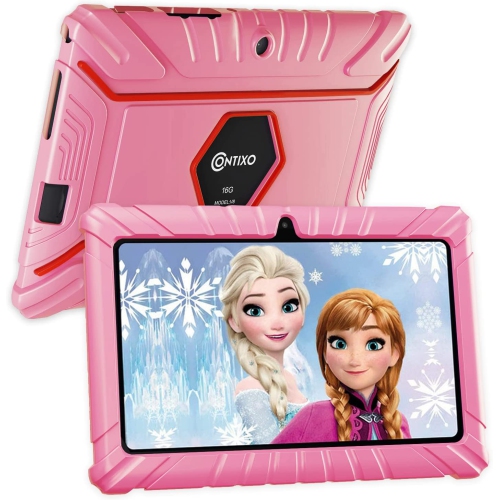 Contixo Kids Tablet V8, 7-inch HD, Ages 3-7, Toddler Tablet with Camera, Parental Control - Android 11, 16GB, WiFi, Learning Tablet for Kids, Pink