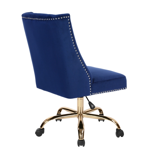 Homy Casa Task Office Desk Chairs In Velvet Blue Best Buy Canada