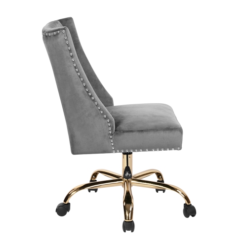 Homy Casa Task Office Desk Chairs In Velvet Gray Best Buy Canada